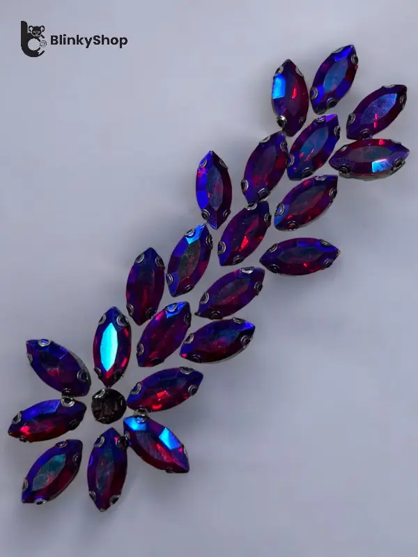 Aplicatii cu Pietre si Strasuri 12 mov cu reflexe multicolore(2)