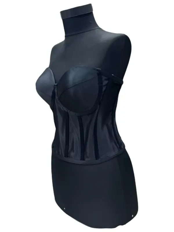 Corset pentru Rochii Negru Satin(1)