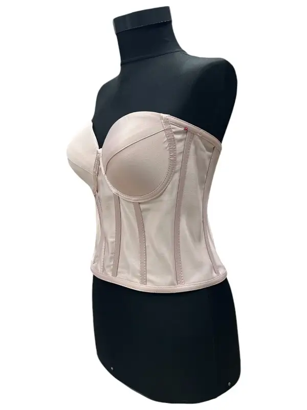 Corset pentru Rochii Roz Prafuit Satin